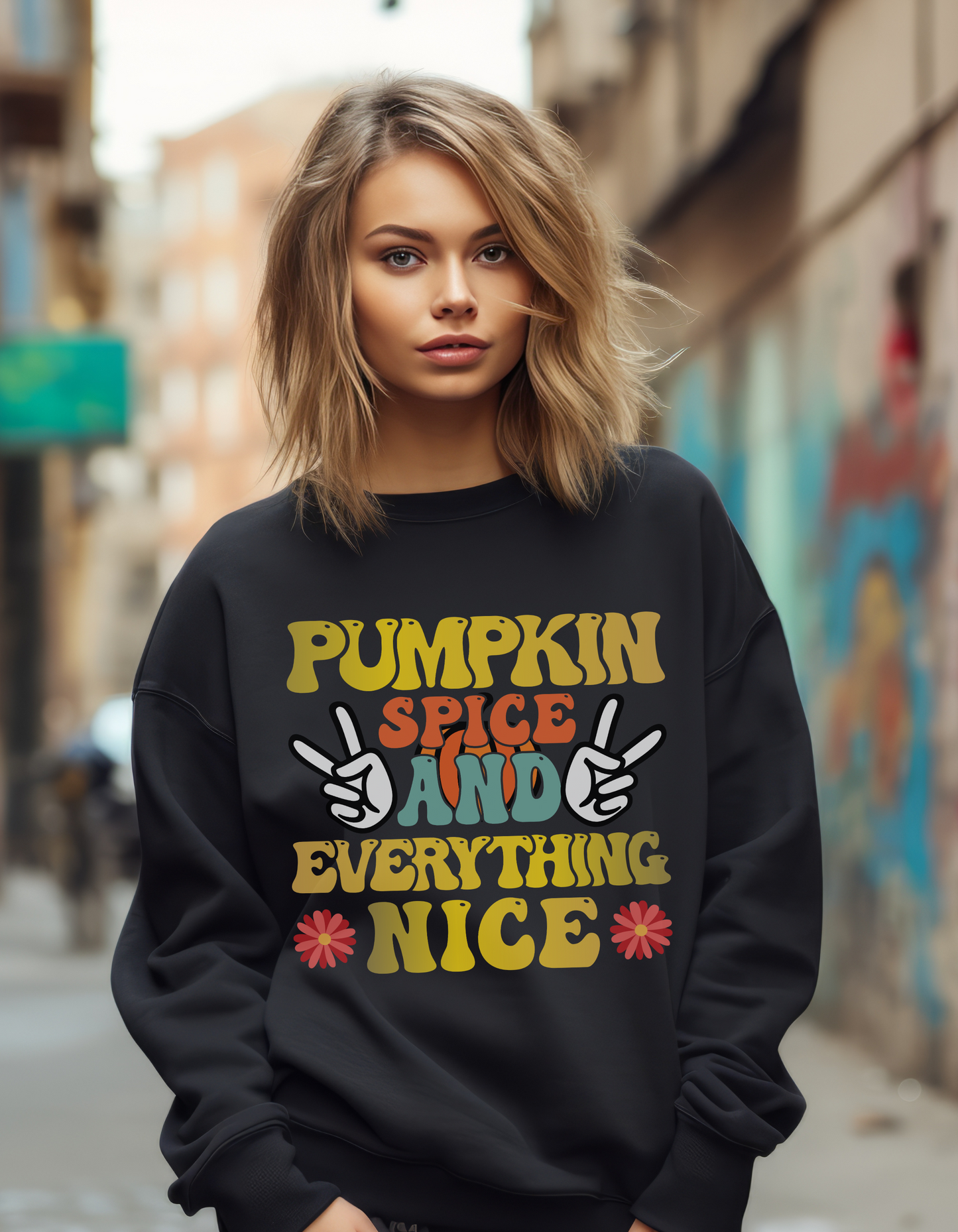 Pumpkin Spice and Everything Nice Super Color Sweatshirt