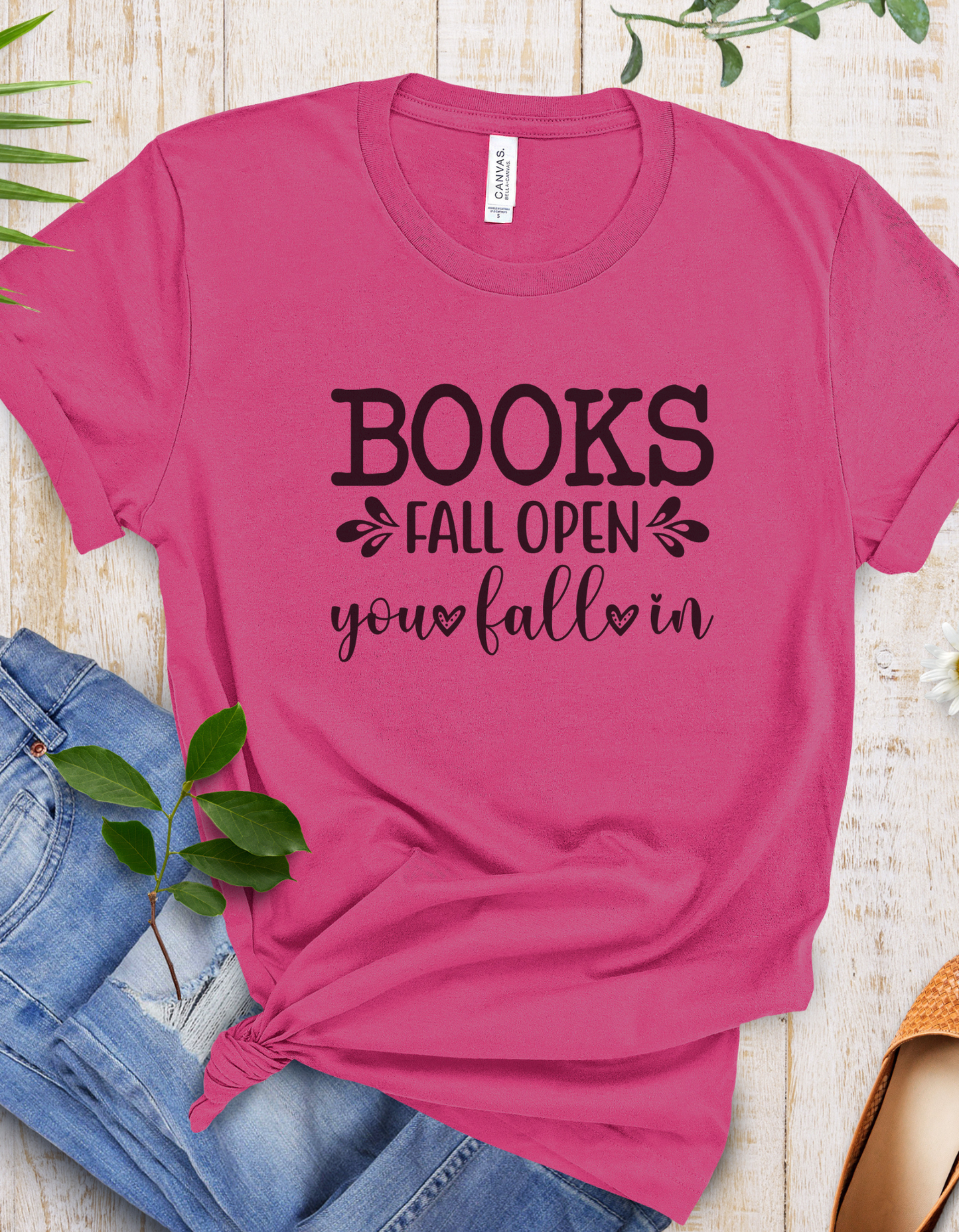 Books Fall Open You Fall In T-shirt