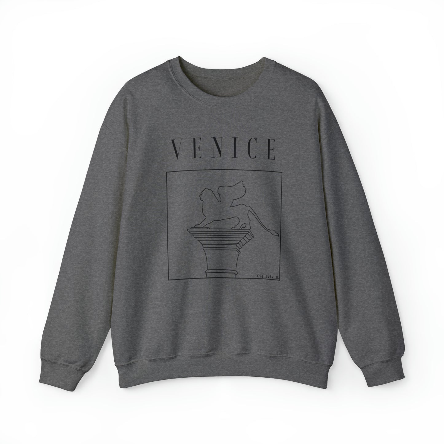 Venice Crewneck Sweatshirt in Black Font