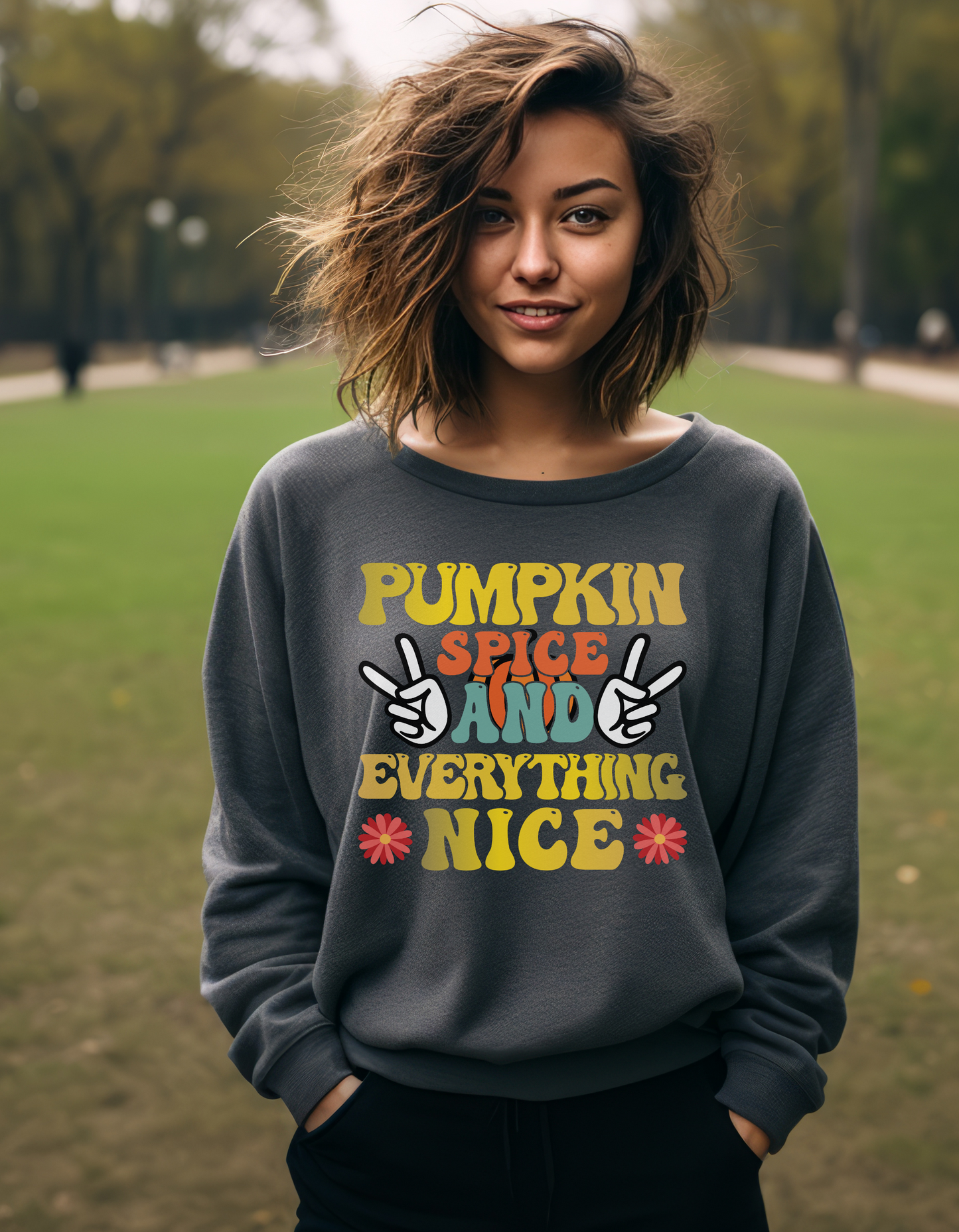 Pumpkin Spice and Everything Nice Super Color Sweatshirt