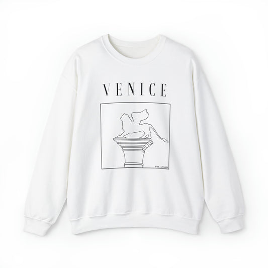 Venice Crewneck Sweatshirt in Black Font