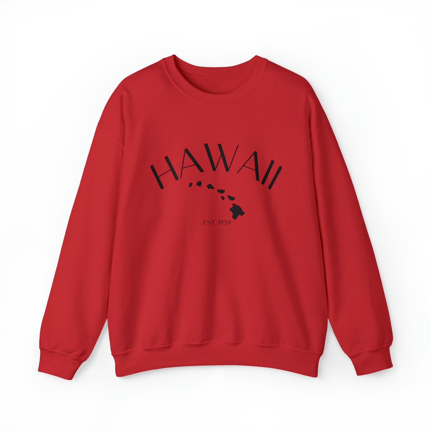 Hawaii Crewneck Sweatshirt in Black Font