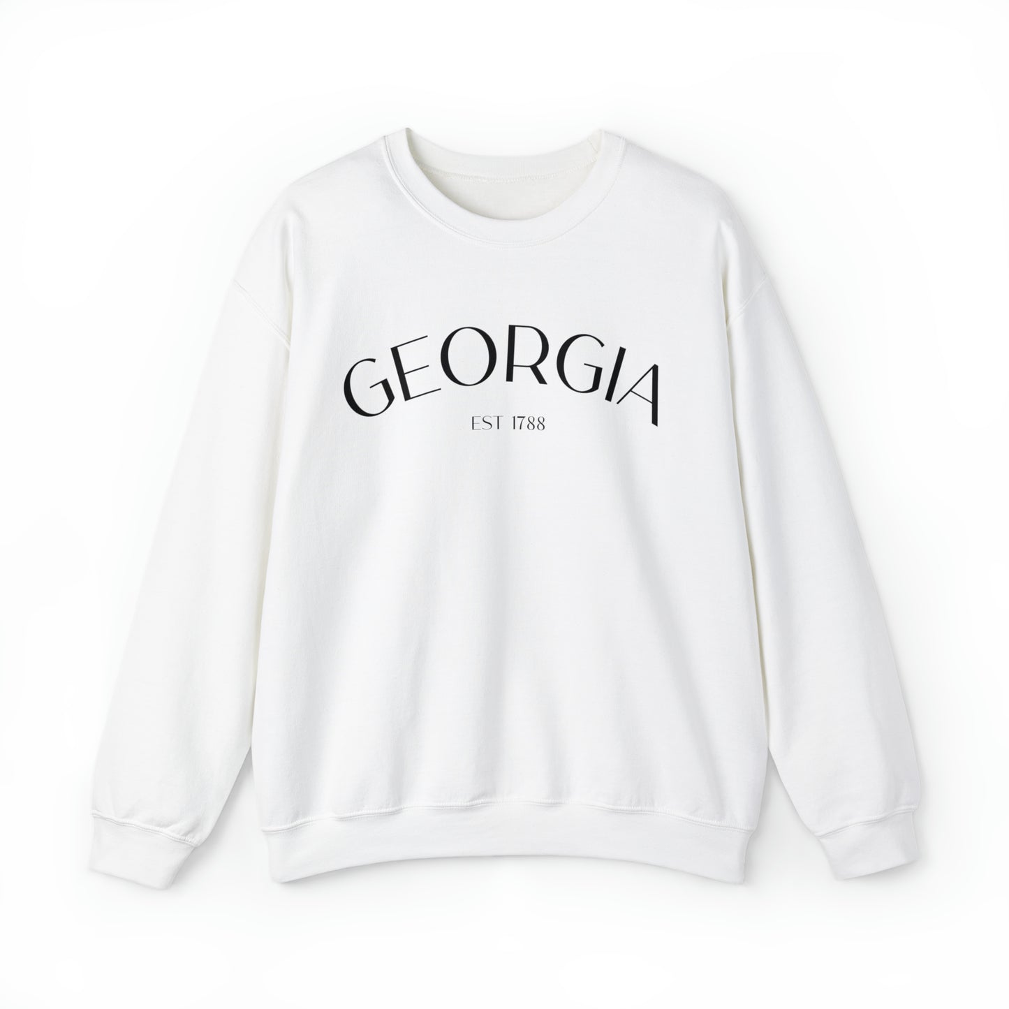 State of Georgia Crewneck Sweatshirt in Black Font