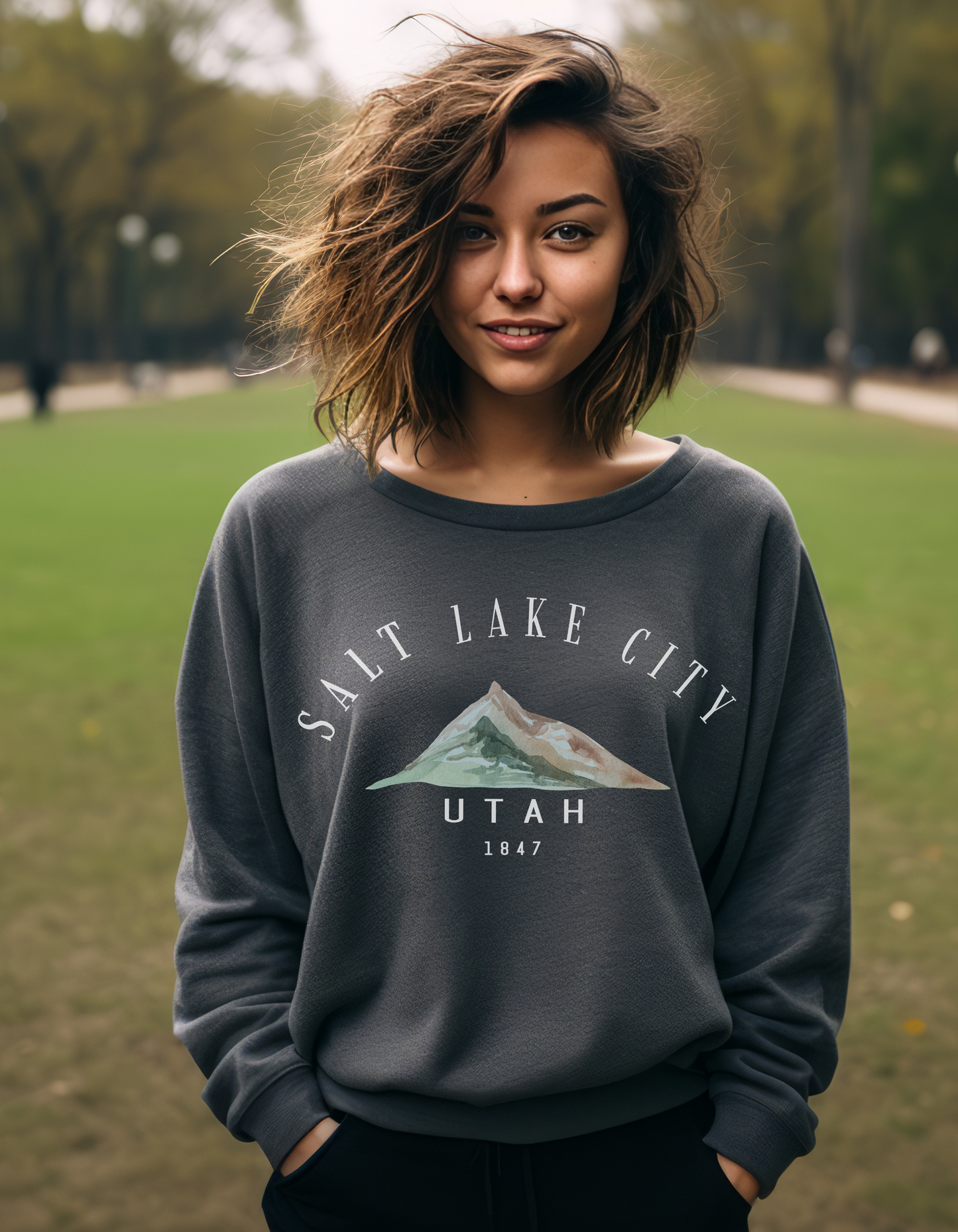 Salt Lake City Utah Crewneck Sweatshirt