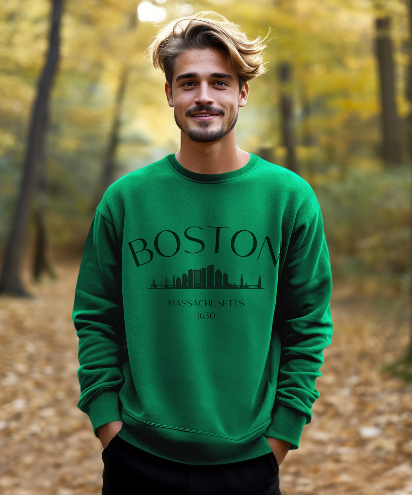 Boston Massachusetts Crewneck Sweatshirt