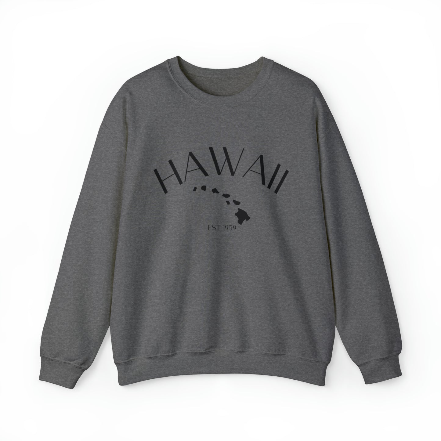 Hawaii Crewneck Sweatshirt in Black Font