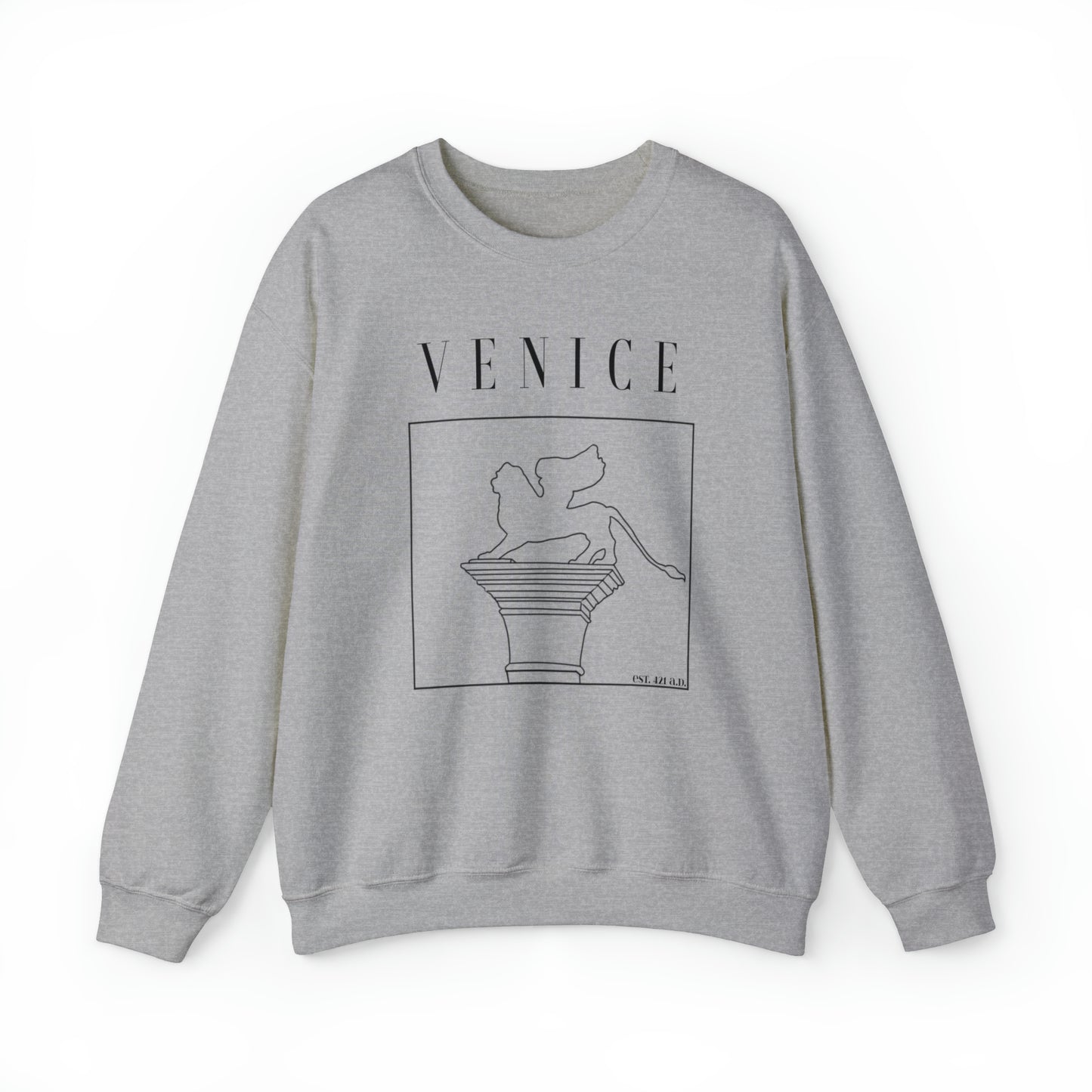 Venice Crewneck Sweatshirt in Black Font