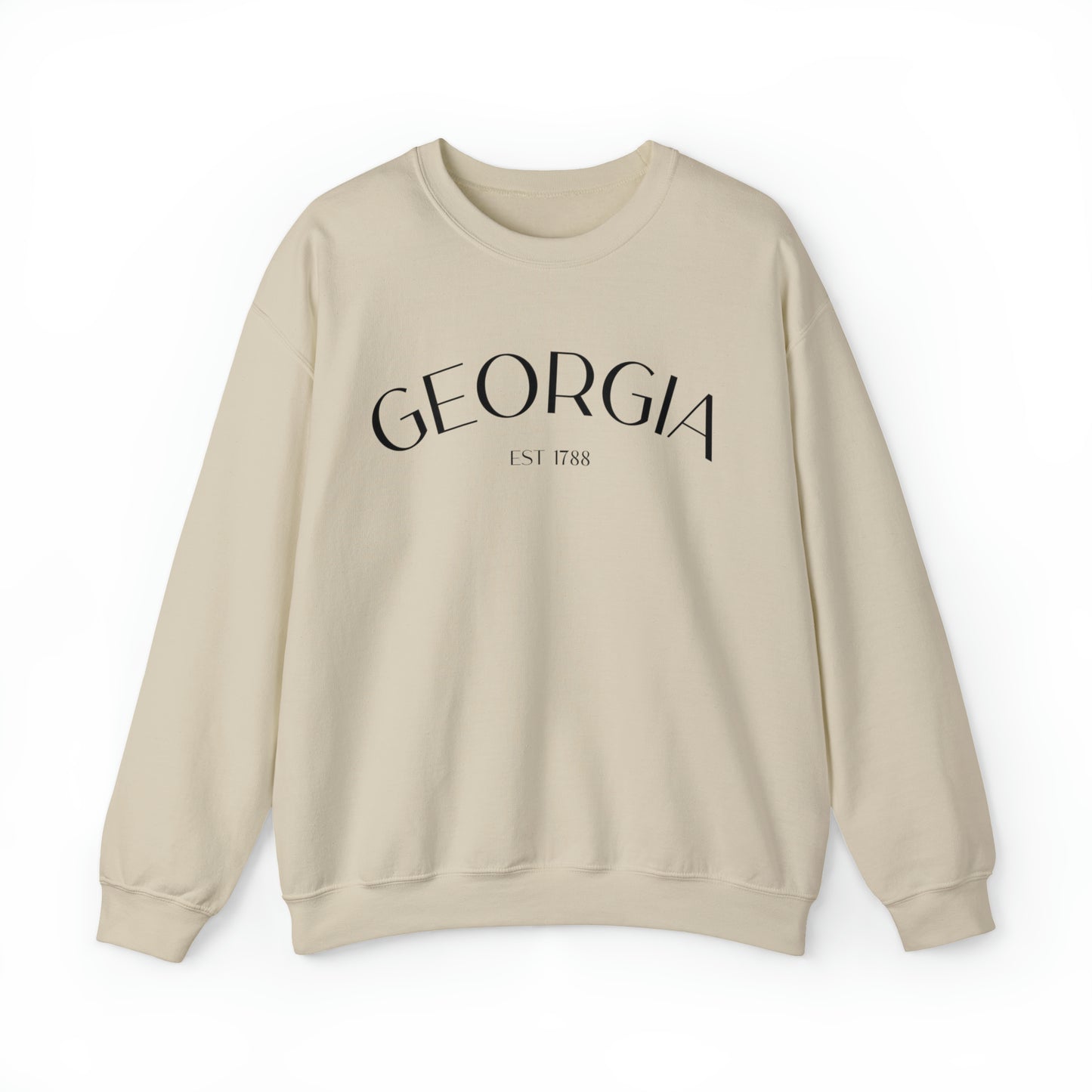 State of Georgia Crewneck Sweatshirt in Black Font