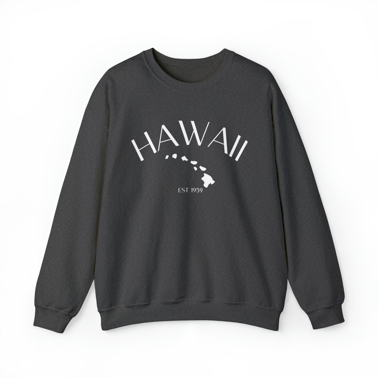 Hawaii Crewneck Sweatshirt in White Font