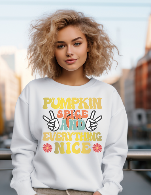 Pumpkin Spice and Everything Nice Super Color Sweatshirt