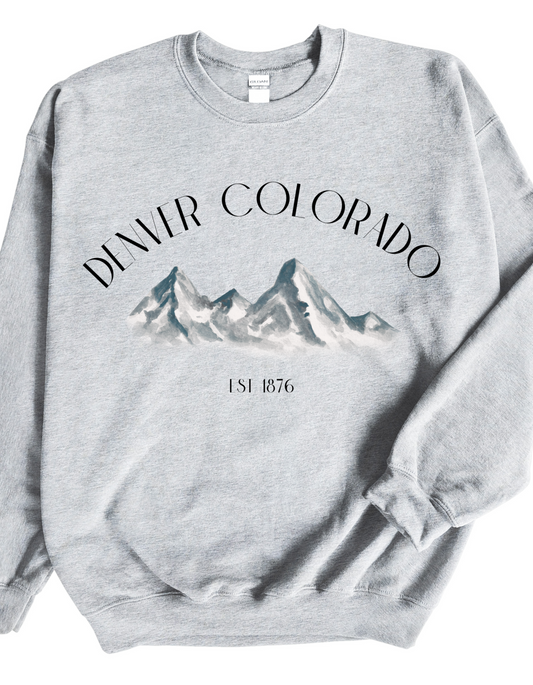 Denver Colorado Sweatshirt in Black Font