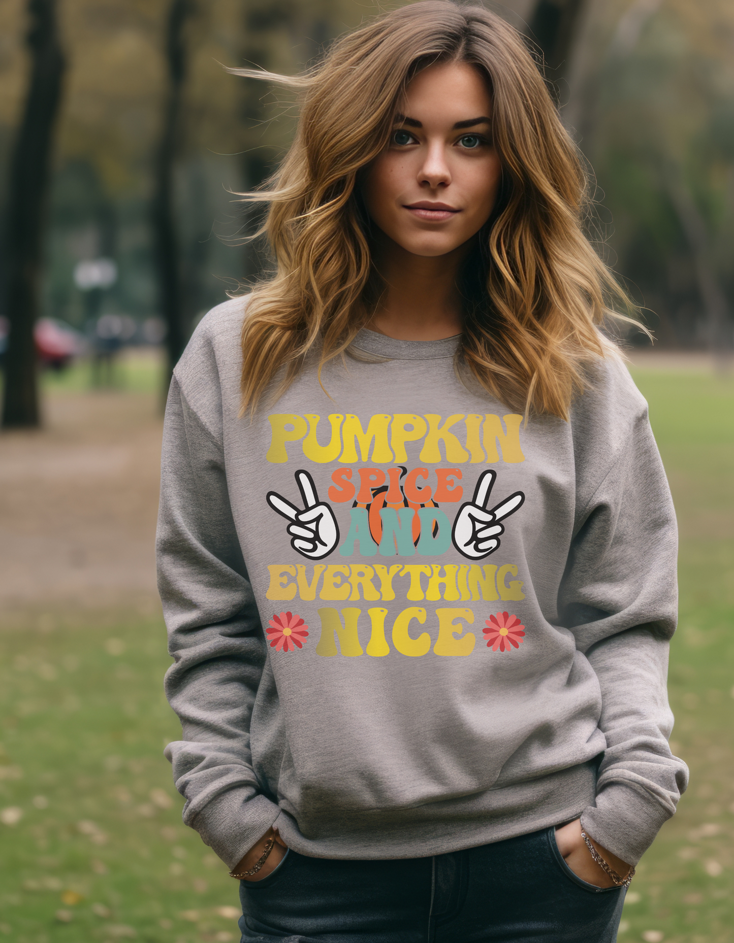 Pumpkin Spice and Everything Nice Super Color Sweatshirt