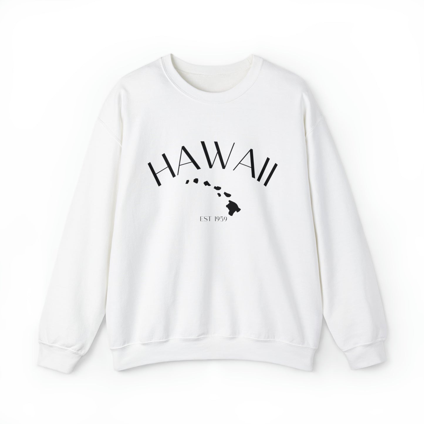 Hawaii Crewneck Sweatshirt in Black Font