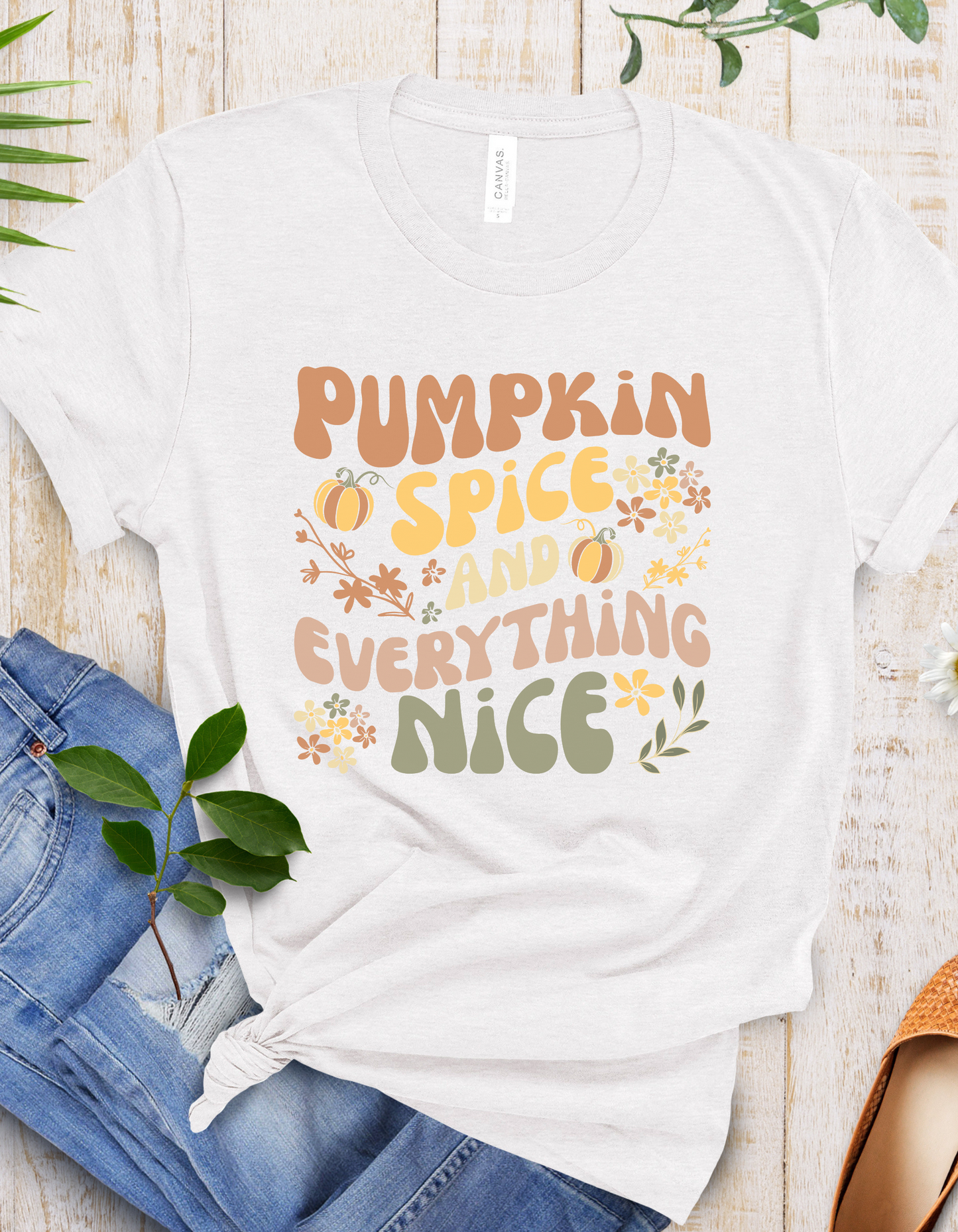 Colorful Pumpkin Spice and Everything Nice T-Shirt