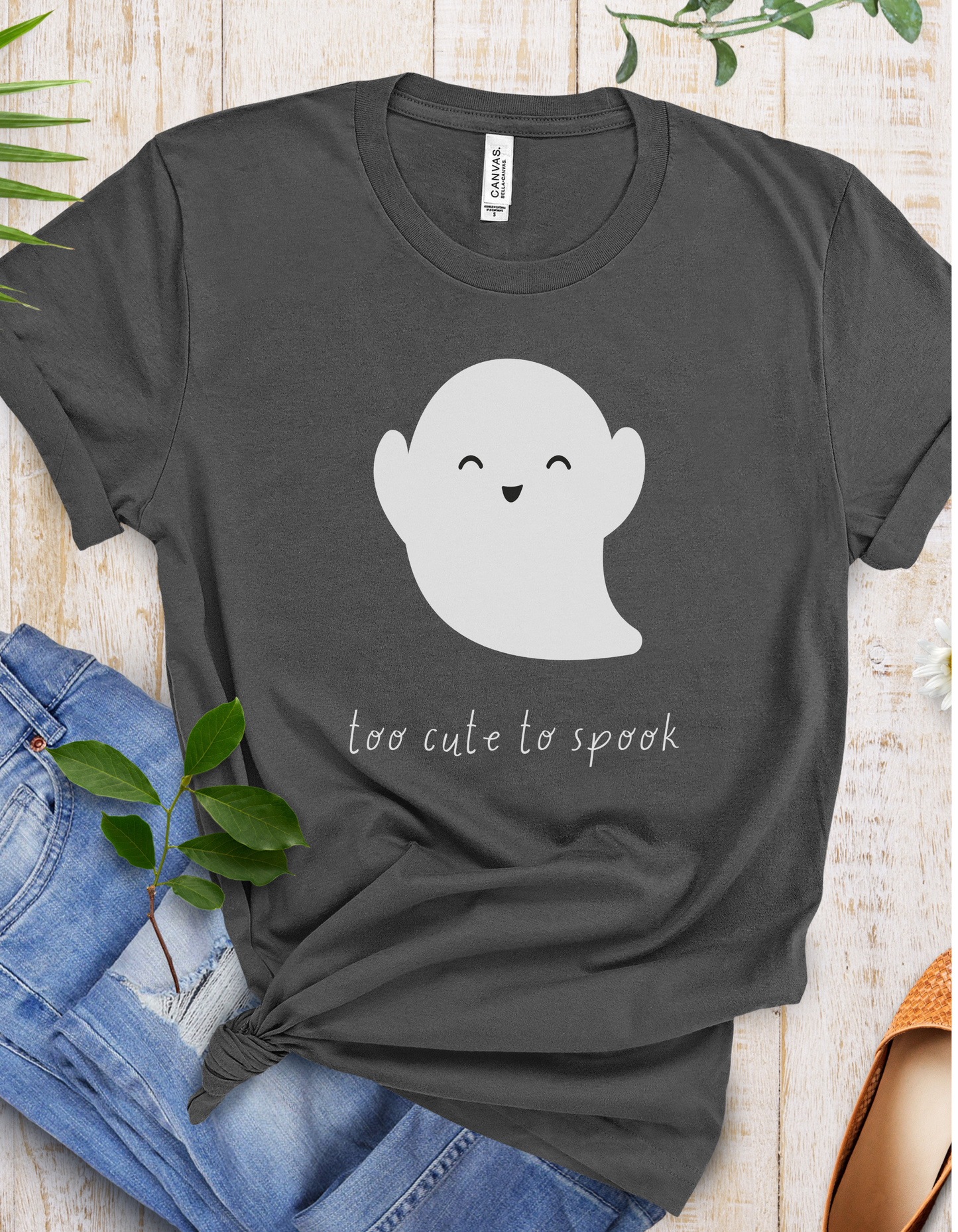 Too Cute to Spook Halloween Ghost T-shirt