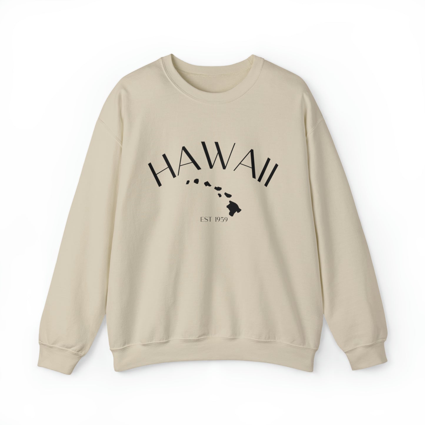 Hawaii Crewneck Sweatshirt in Black Font