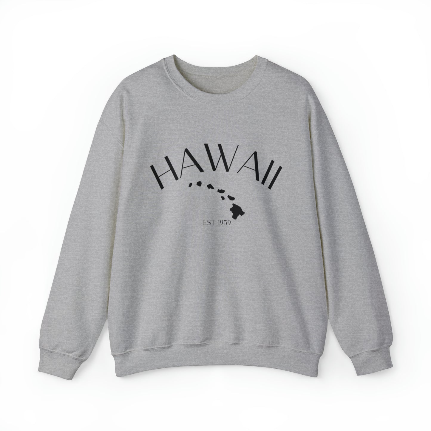 Hawaii Crewneck Sweatshirt in Black Font