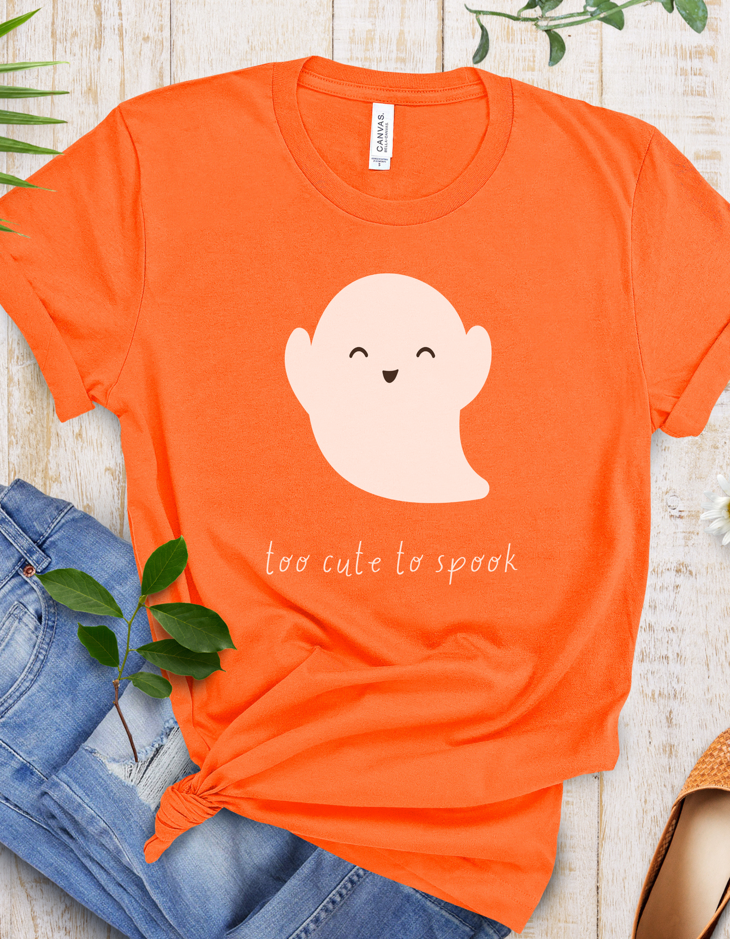 Too Cute to Spook Halloween Ghost T-shirt