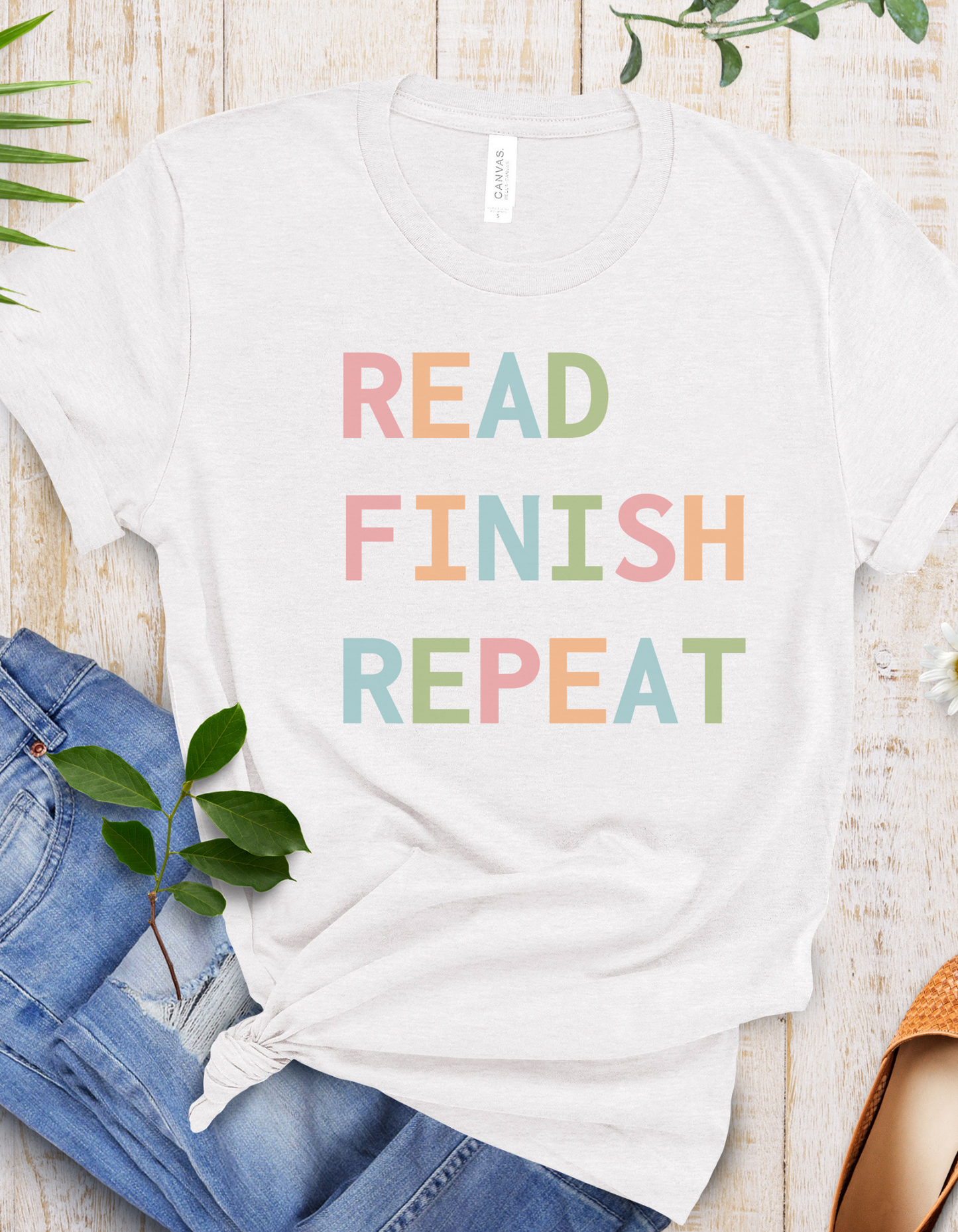 Read Finish Repeat T-Shirt In Color