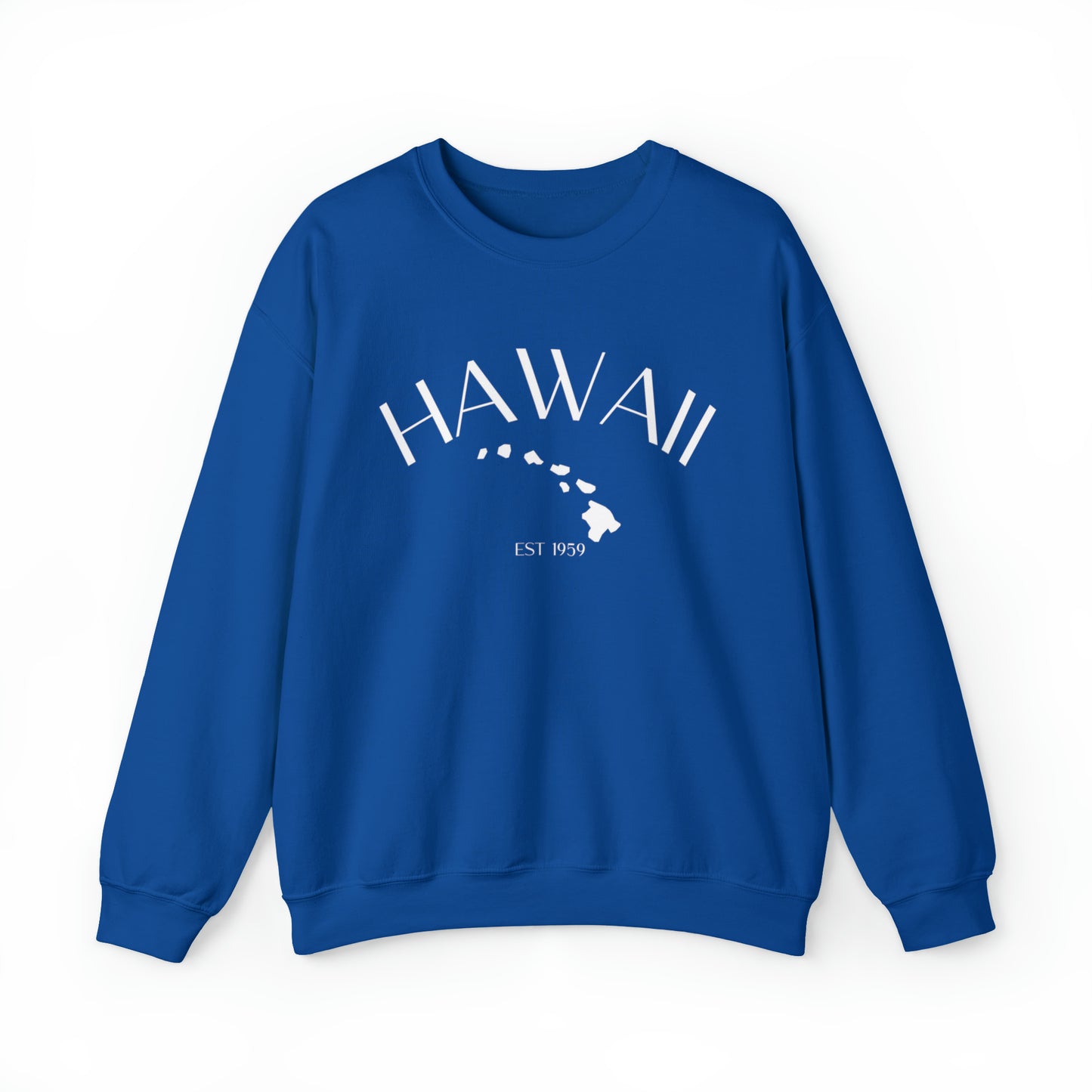 Hawaii Crewneck Sweatshirt in White Font