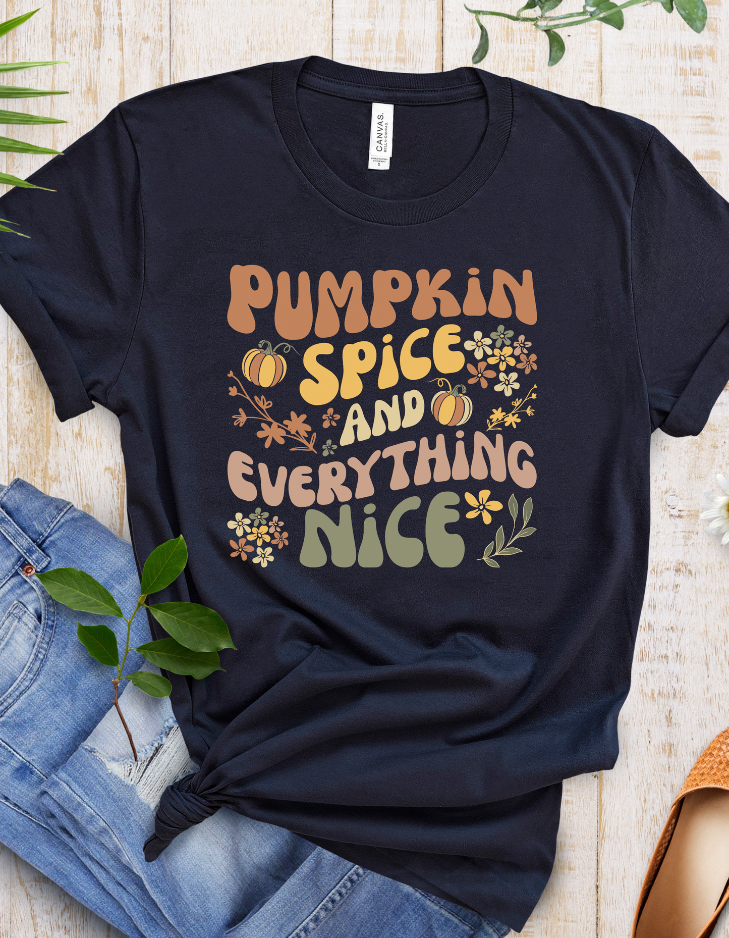 Colorful Pumpkin Spice and Everything Nice T-Shirt