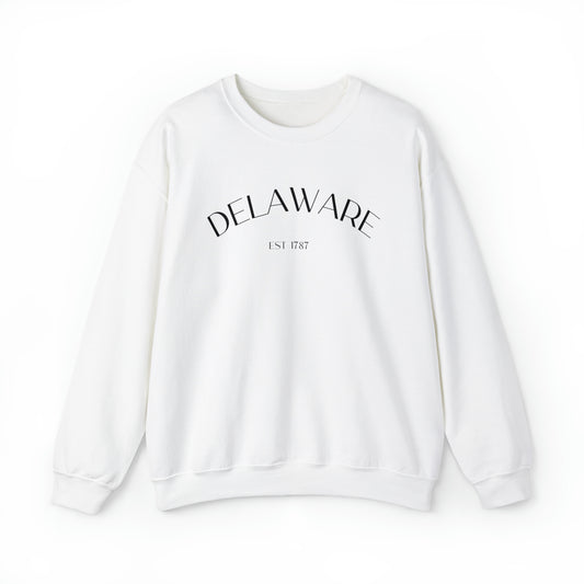 Delaware Crewneck Sweatshirt in Black Font